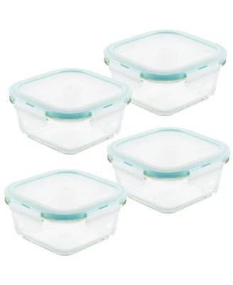 Lock n Lock - Purely Better Glass 8-Pc. Square 17-Oz. Food Storage Containers