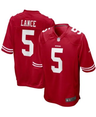 Nike - Men's Trey Lance Scarlet San Francisco 49ers 2021 Draft First Round Pick Game Jersey
