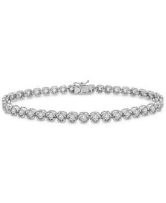 Macy's - Men's Diamond Bracelet (1 ct. t.w.) in Sterling Silver