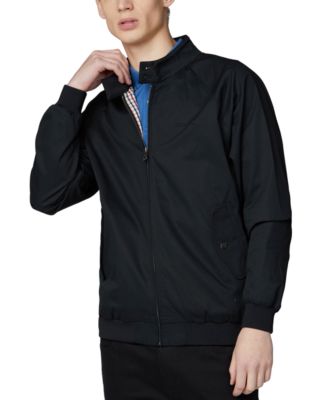 Ben Sherman - Men's Signature Harrington Zip-Front Embroidered Jacket