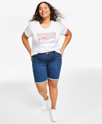 Levi's - Trendy Plus Size Shaping Bermuda Jean Shorts