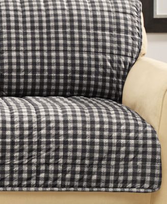 Macy's - Sure Fit Velvet Deluxe Pet Armless Sofa Slipcover with Sanitize Odor Release