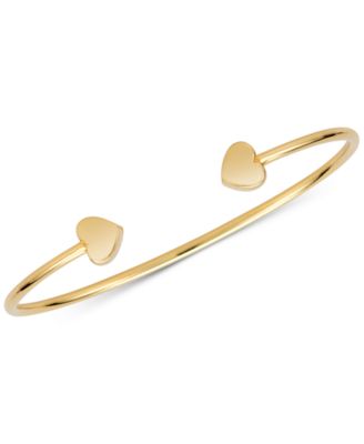Sarah Chloe - Polished Heart Cuff Bangle Bracelet