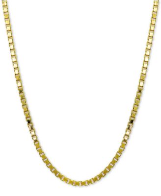 Giani Bernini - Box Link 18" Chain Necklace in 18k Gold-Plated Sterling Silver