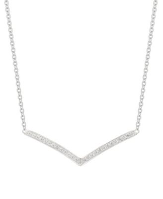 Macy's - 1/3 ct. t.w. Round Shape Diamond Necklace in Sterling Silver