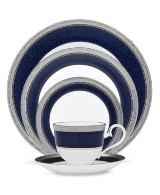 Noritake - Odessa Cobalt Platinum 5 Pc Place Setting
