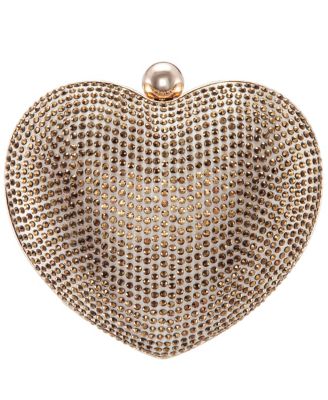 Nina - Crystal Embellished Heart Minaudiere