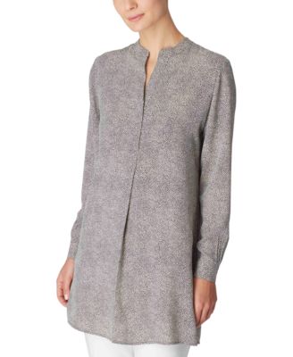 Anne Klein - Floral-Print Long-Length Tunic