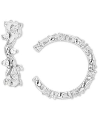 Macy's - Cubic Zirconia Floral Twisted Ear Cuffs