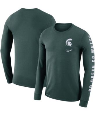 Nike - Men's Green Michigan State Spartans Local Mantra Performance Long Sleeve T-Shirt
