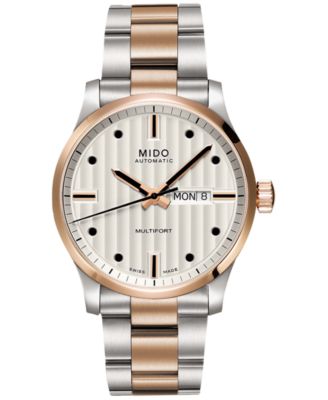 Mido - Men's Swiss Automatic Multifort Two Tone Stainless Steel Bracelet Watch 42mm