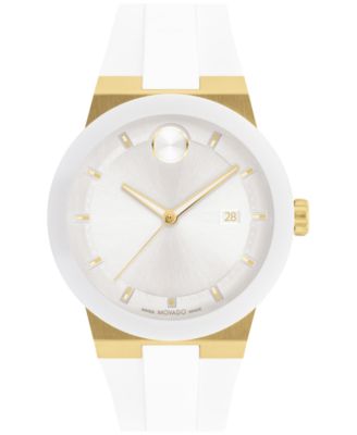 Movado - Men's Swiss Bold Fusion White Silicone Strap Watch 42mm