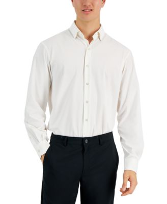Alfani - Men's Regular-Fit Travel Knit Solid Dress Shirt