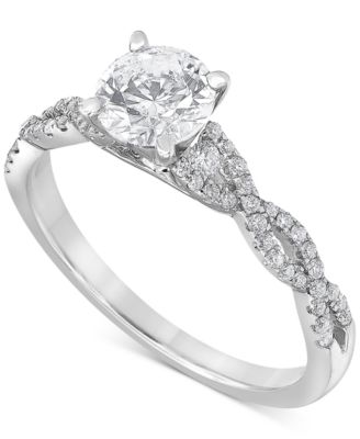 Macy's - Diamond Twist Engagement Ring (1 ct. t.w.) in 14k White Gold