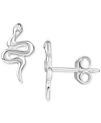 Giani Bernini - Snake Stud Earrings in Sterling Silver