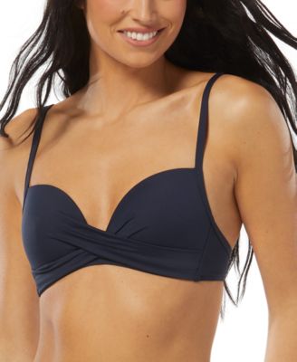 Vince Camuto - Women's Draped Adjustable-Strap Bikini Top