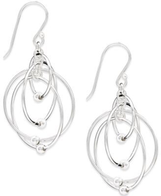 Giani Bernini - Multi-Circle Bead Drop Earrings in Sterling Silver
